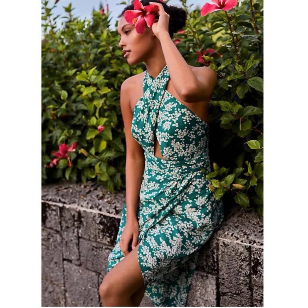 Anthropologie Printed Halter Dress